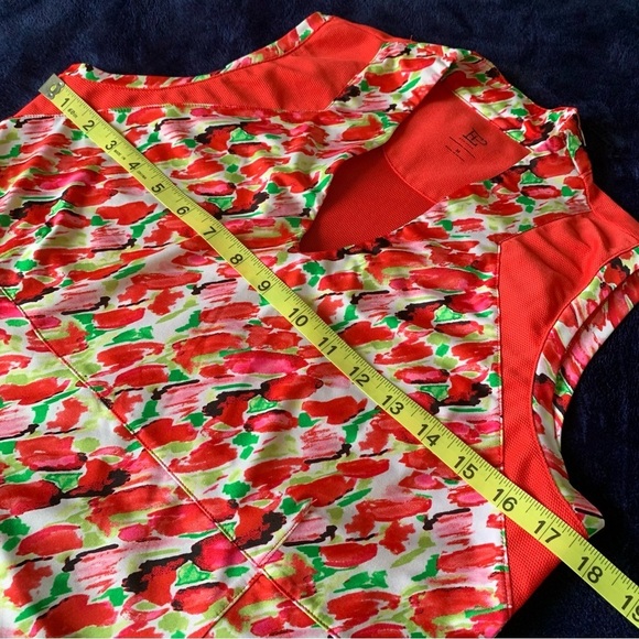 E P pro New York Golf Tennis dress Womens medium Mesh insets Sleeveless Floral - Picture 9 of 10